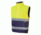 305902.CHALECO ACOLCHADO BICOLOR AV AZUL NAVY/AMARILLO FLÚOR 2XL
