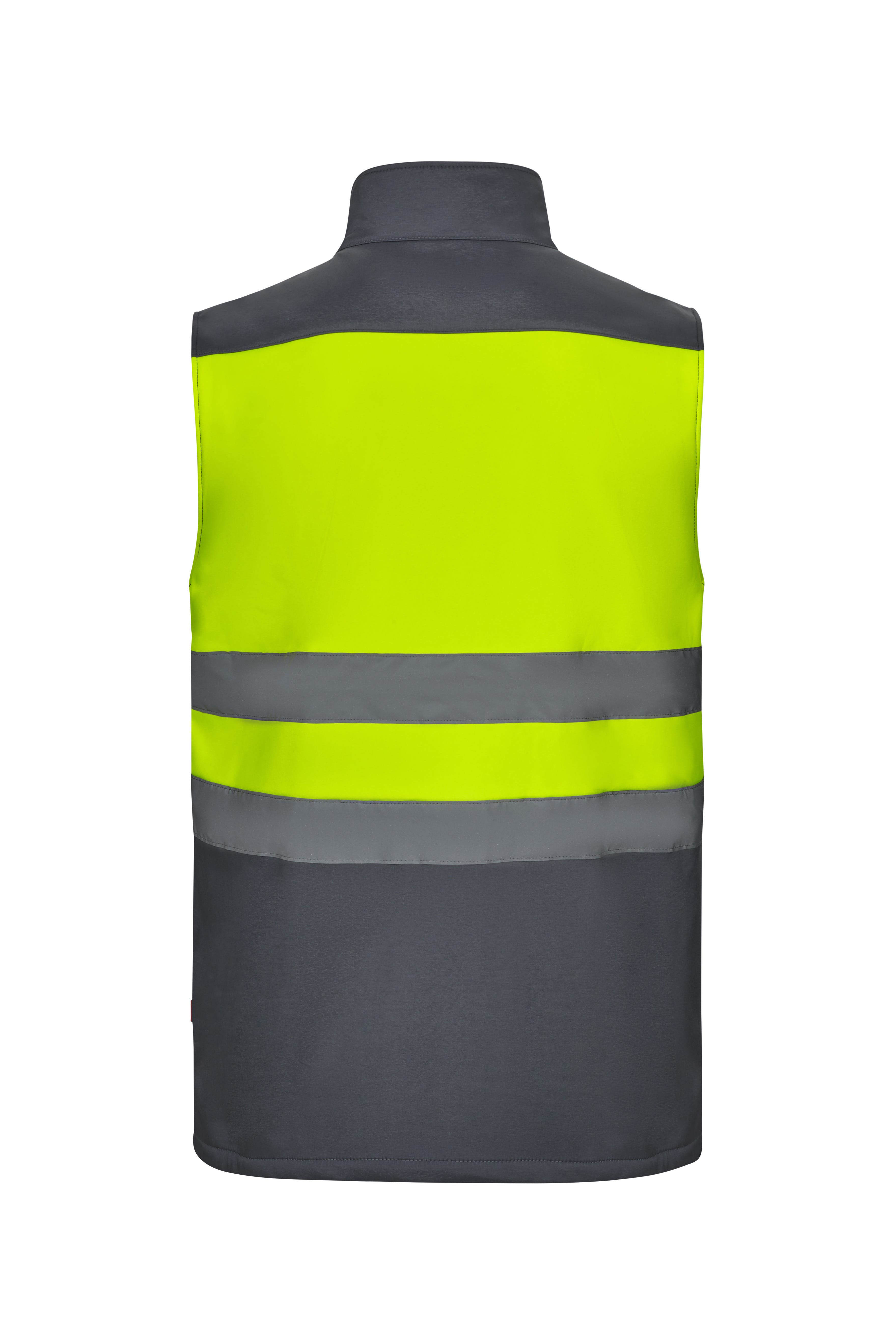 305906.CHALECO SOFT SHELL BICOLOR AV GRIS/AMARILLO FLÚOR S