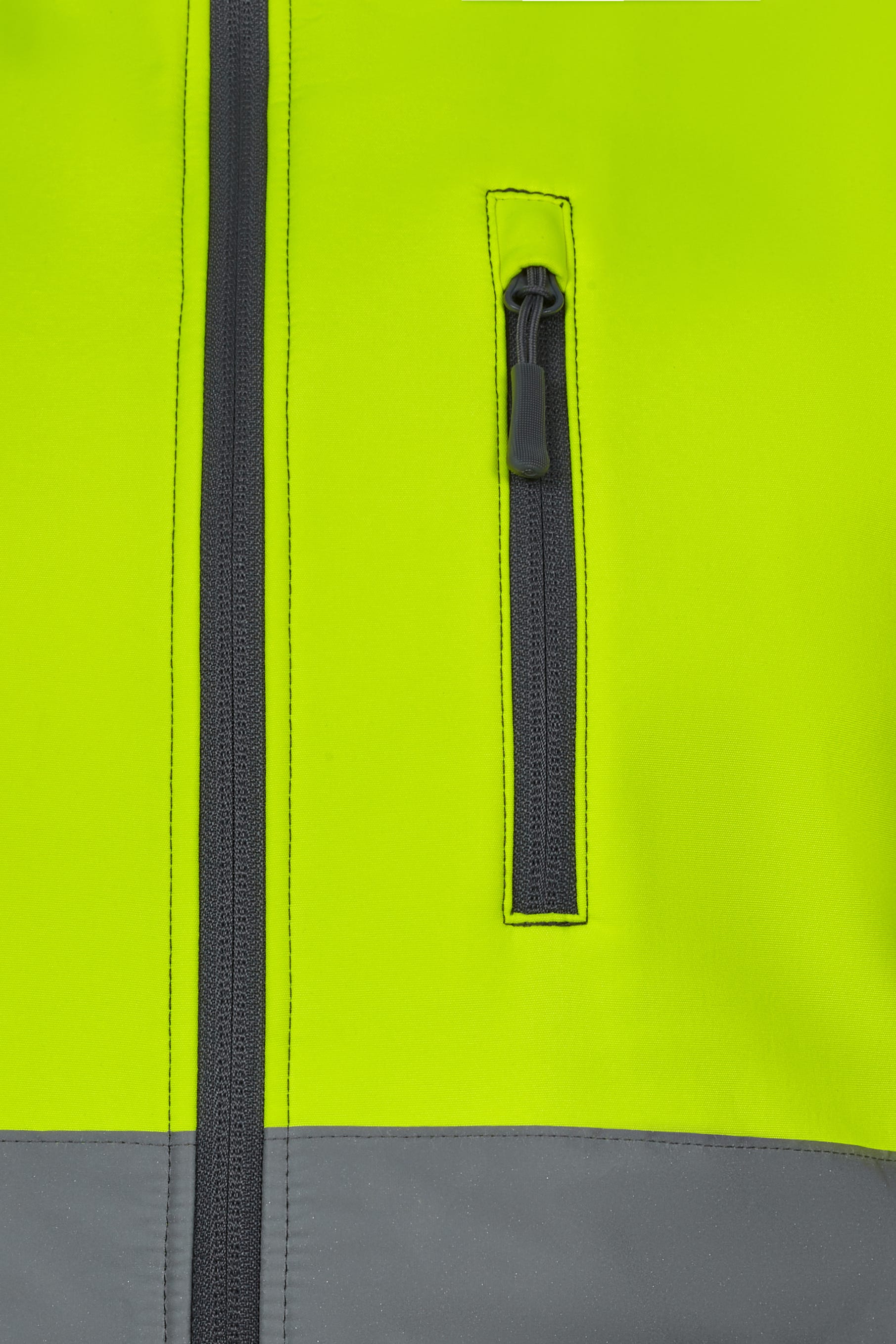 305906.CHALECO SOFT SHELL BICOLOR AV GRIS/AMARILLO FLÚOR S