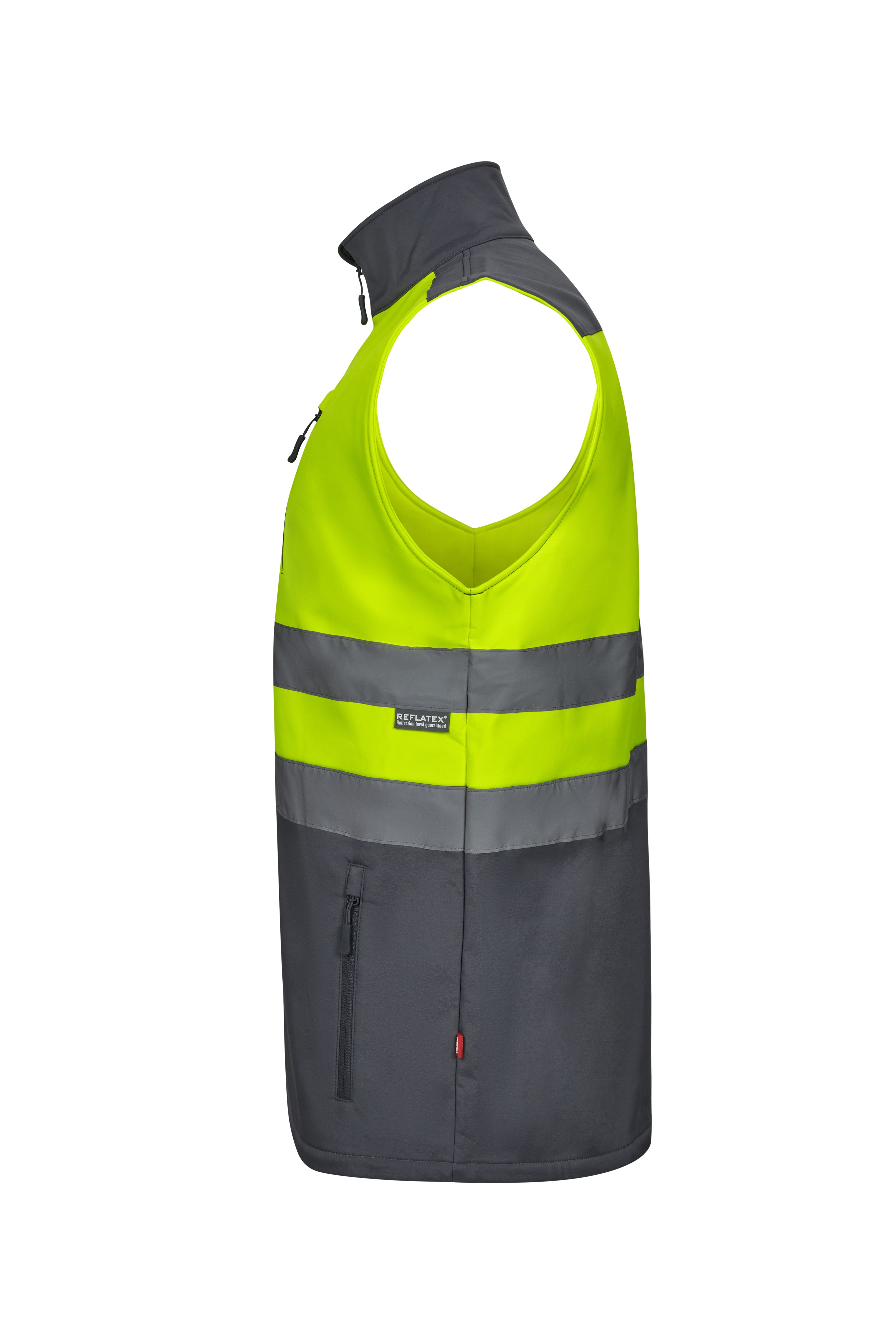 305906.CHALECO SOFT SHELL BICOLOR AV GRIS/AMARILLO FLÚOR S