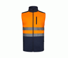 305906.CHALECO SOFT SHELL BICOLOR AV AZUL NAVY/NARANJA FLÚOR S