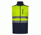 305906.CHALECO SOFT SHELL BICOLOR AV AZUL NAVY/AMARILLO FLÚOR S