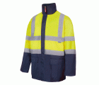306003.PARKA 4EN1 BICOLOR AV AZUL MARINO/AMARILLO FLÚOR 2XL