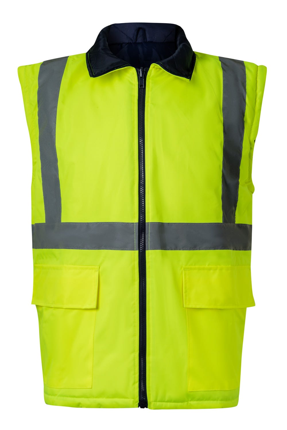 306003.PARKA 4EN1 BICOLOR AV AZUL MARINO/AMARILLO FLÚOR 2XL