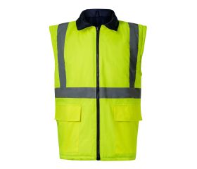 306003.PARKA 4EN1 BICOLOR AV AZUL MARINO/AMARILLO FLÚOR XL