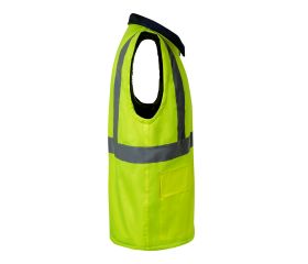 306003.PARKA 4EN1 BICOLOR AV AZUL MARINO/AMARILLO FLÚOR XL