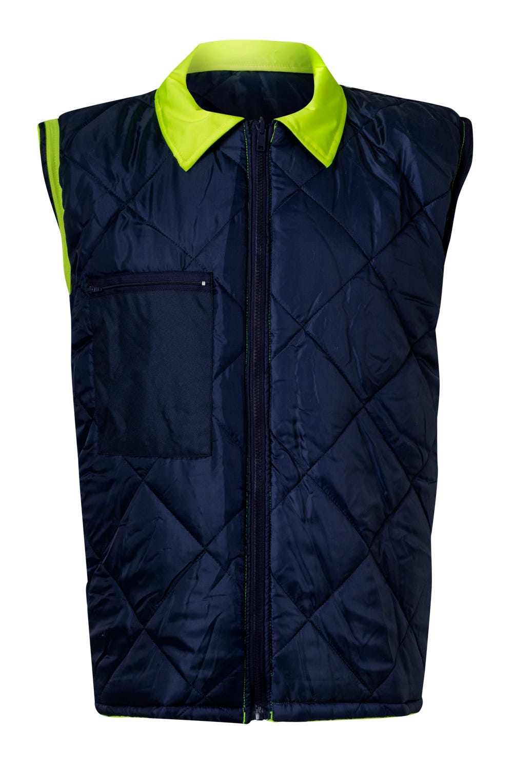 306003.PARKA 4EN1 BICOLOR AV AZUL MARINO/AMARILLO FLÚOR 2XL