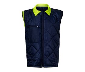 306003.PARKA 4EN1 BICOLOR AV AZUL MARINO/AMARILLO FLÚOR XL