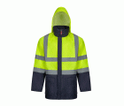 306003.PARKA 4EN1 BICOLOR AV AZUL MARINO/AMARILLO FLÚOR 2XL