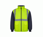 306003.PARKA 4EN1 BICOLOR AV AZUL MARINO/AMARILLO FLÚOR 2XL