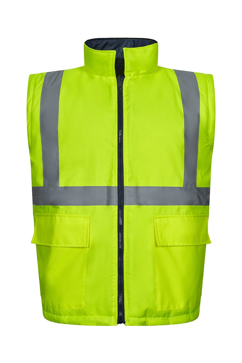 306003.PARKA 4EN1 BICOLOR AV AZUL MARINO/AMARILLO FLÚOR 2XL