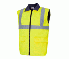 306003.PARKA 4EN1 BICOLOR AV AZUL MARINO/AMARILLO FLÚOR 2XL