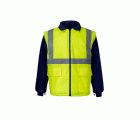 306003.PARKA 4EN1 BICOLOR AV AZUL MARINO/AMARILLO FLÚOR 2XL