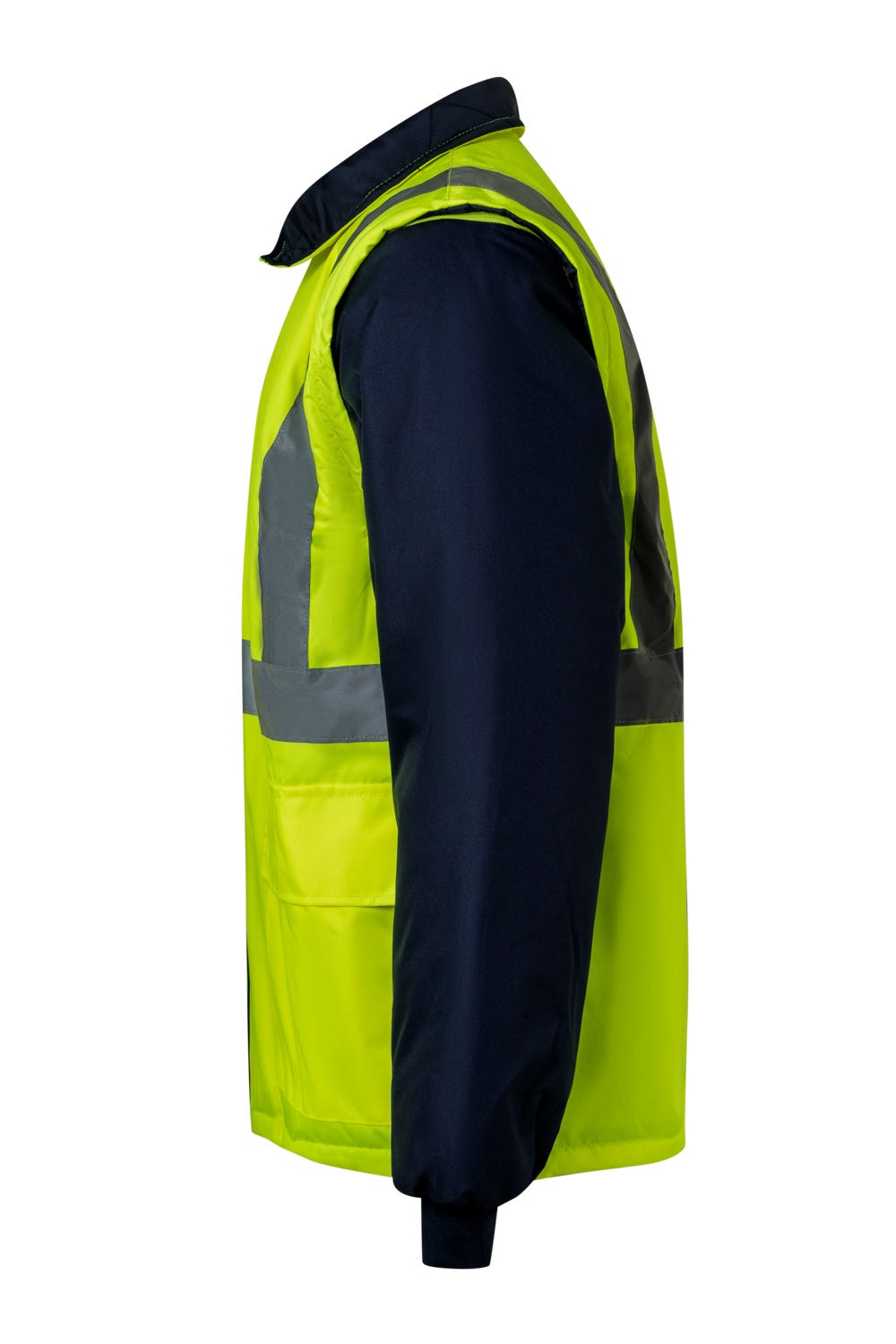 306003.PARKA 4EN1 BICOLOR AV AZUL MARINO/AMARILLO FLÚOR 2XL