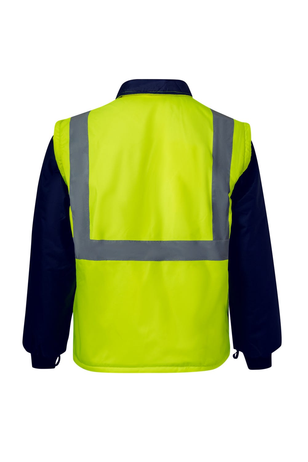 306003.PARKA 4EN1 BICOLOR AV AZUL MARINO/AMARILLO FLÚOR 2XL