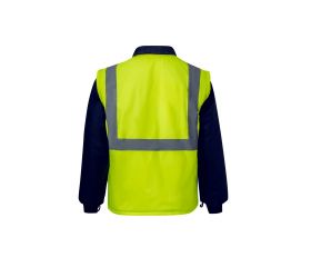 306003.PARKA 4EN1 BICOLOR AV AZUL MARINO/AMARILLO FLÚOR XL