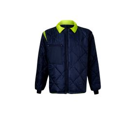 306003.PARKA 4EN1 BICOLOR AV AZUL MARINO/AMARILLO FLÚOR XL