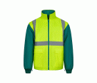306003.PARKA 4EN1 BICOLOR AV VERDE/AMARILLO FLÚOR S