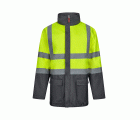 306003.PARKA 4EN1 BICOLOR AV GRIS/AMARILLO FLÚOR S