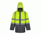 306003.PARKA 4EN1 BICOLOR AV GRIS/AMARILLO FLÚOR S