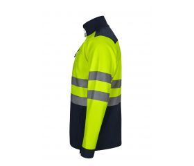 306006.SOFT SHELL BICOLOR AV AZUL NAVY/AMARILLO FLÚOR 3XL