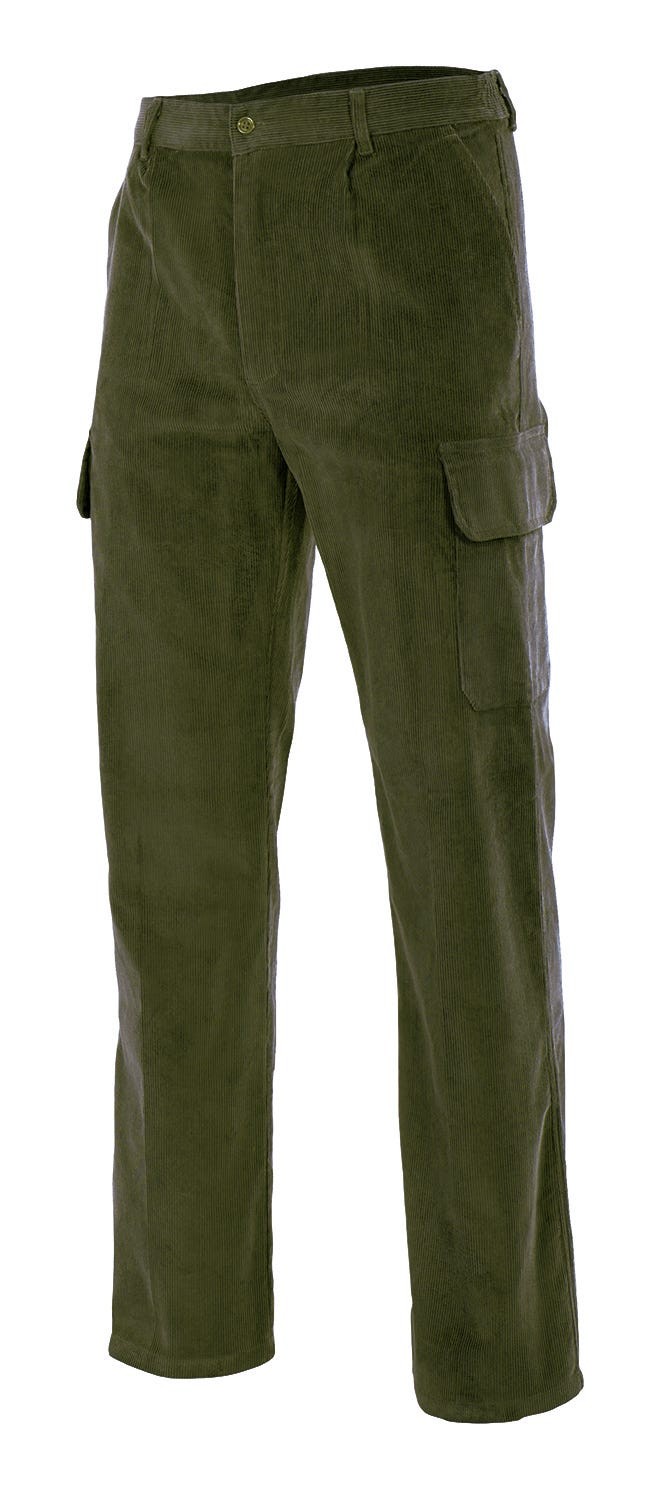 380.PANTALÓN PANA VERDE CAZA 2XL