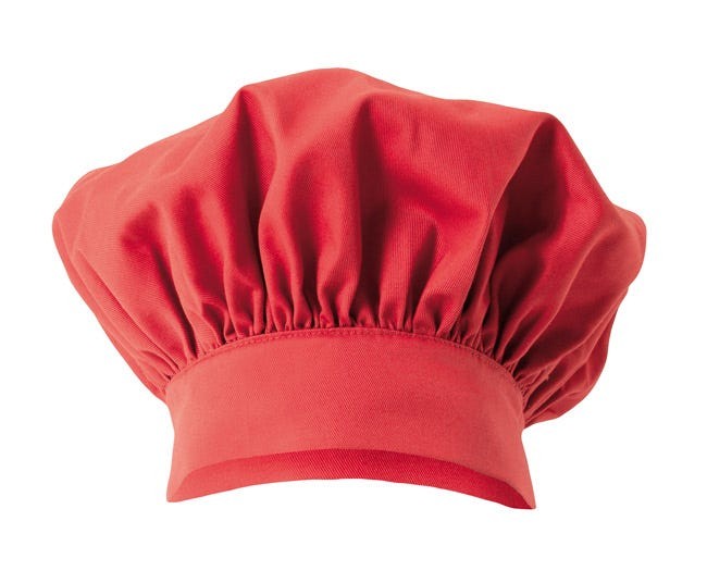 404001.GORRO COCINA FRANCÉS ROJO CORAL U