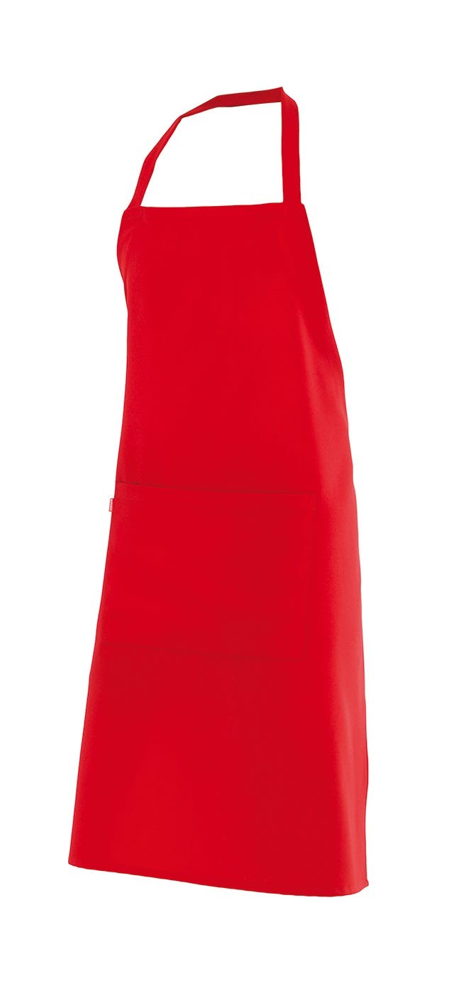 404204.DELANTAL 100% POLIÉSTER PETO ROJO U