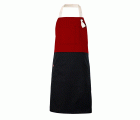 404210B.DELANTAL BICOLOR PETO ROJO U
