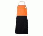 404210B.DELANTAL BICOLOR PETO NARANJA U