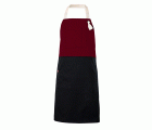 404210B.DELANTAL BICOLOR PETO GRANATE U