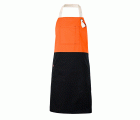 404210B.DELANTAL BICOLOR PETO NARANJA FLÚOR U