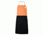 404210B.DELANTAL BICOLOR PETO NARANJA CLARO U