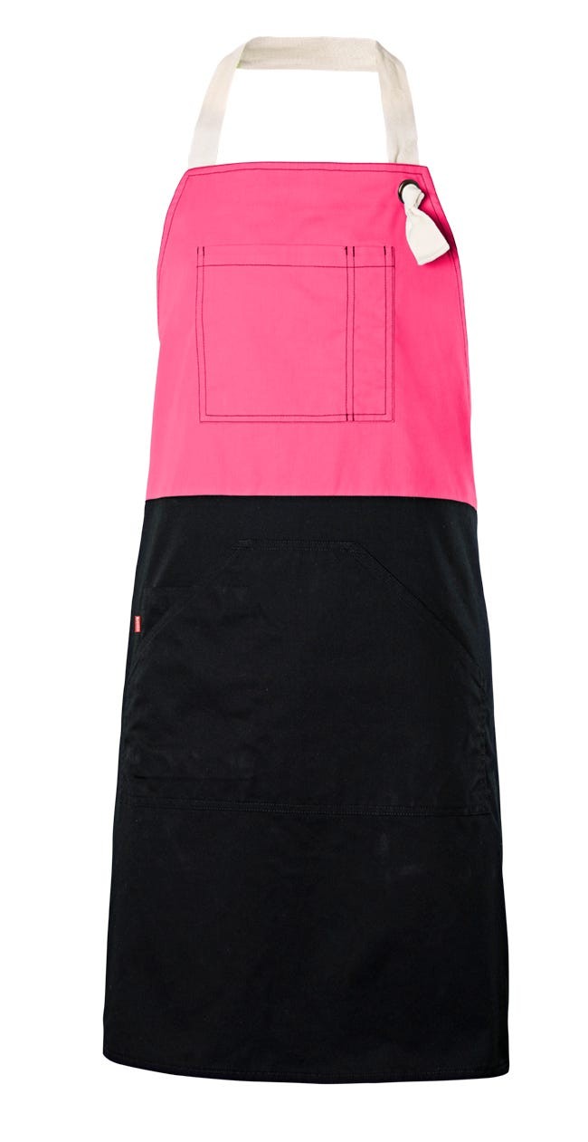 404210B.DELANTAL BICOLOR PETO FUCSIA U