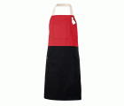 404210B.DELANTAL BICOLOR PETO ROJO CORAL U