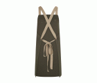 404211B.DELANTAL CANVAS PETO VERDE OLIVA/BEIGE ARENA U