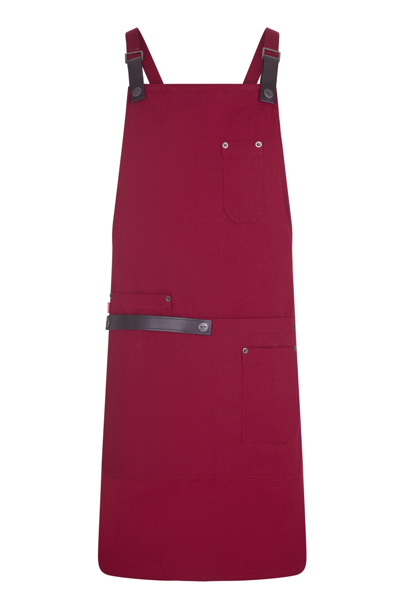 404215.DELANTAL PETO ORGÁNICO URBANO GRANATE U