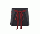 404221B.DELANTAL CANVAS CORTO GRIS/GRANATE U