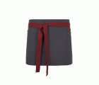 404221B.DELANTAL CANVAS CORTO GRIS/GRANATE U