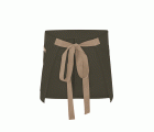 404221B.DELANTAL CANVAS CORTO VERDE OLIVA/BEIGE ARENA U