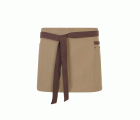 404221B.DELANTAL CANVAS CORTO BEIGE ARENA/MARRÓN U