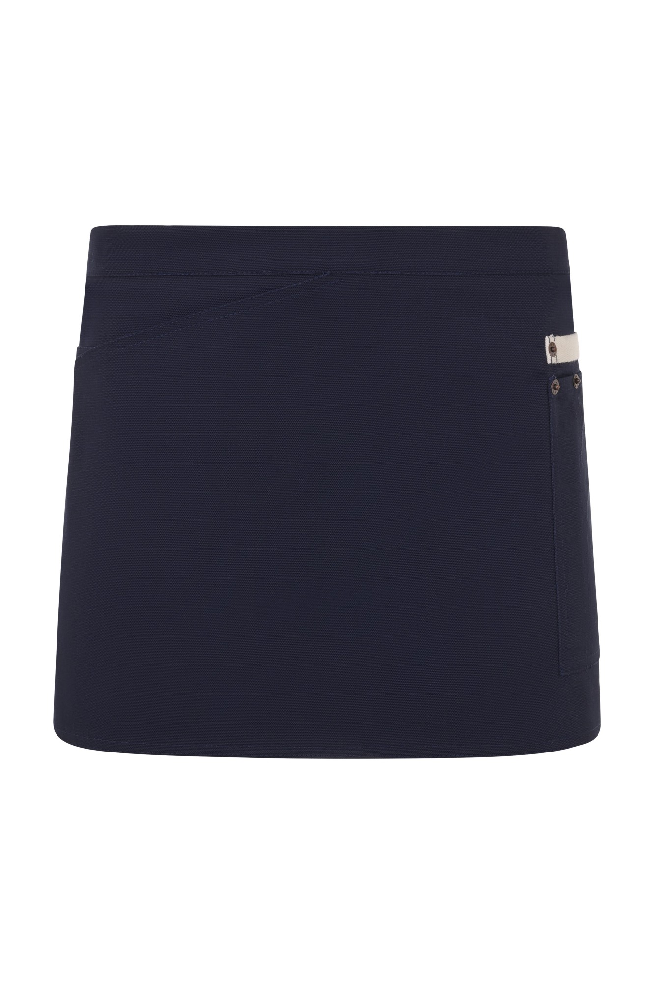 404221B.DELANTAL CANVAS CORTO AZUL NAVY/MARFIL U