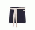 404221B.DELANTAL CANVAS CORTO AZUL NAVY/MARFIL U