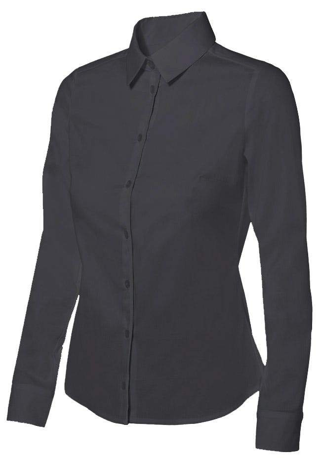 405002.CAMISA STRETCH ML MUJER NEGRO 2XL
