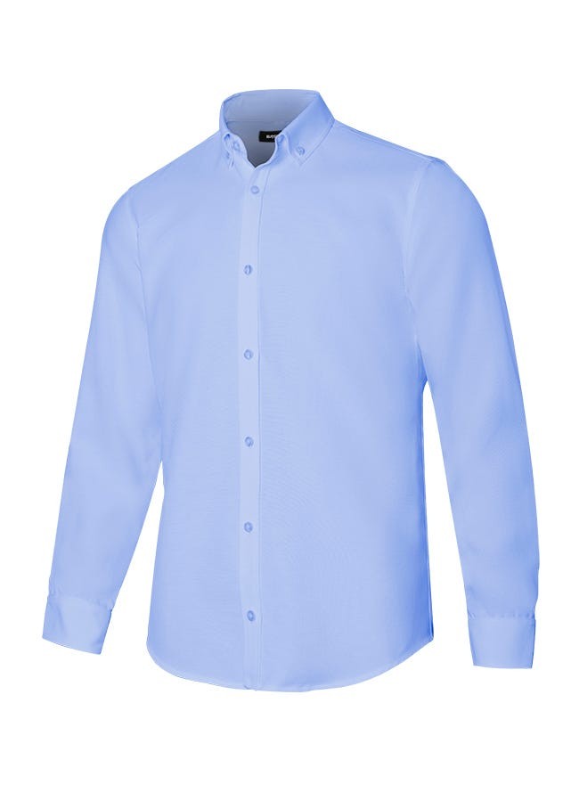 405004S.CAMISA OXFORD ML HOMBRE CELESTE 2XL