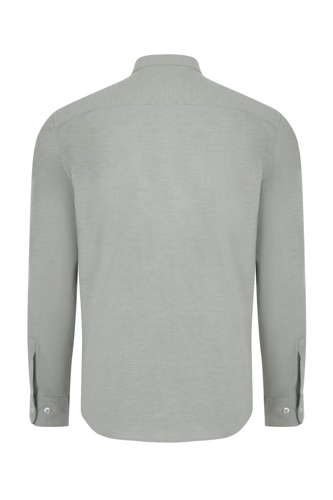 405004S.CAMISA OXFORD ML HOMBRE VERDE OLIVA CLARO S