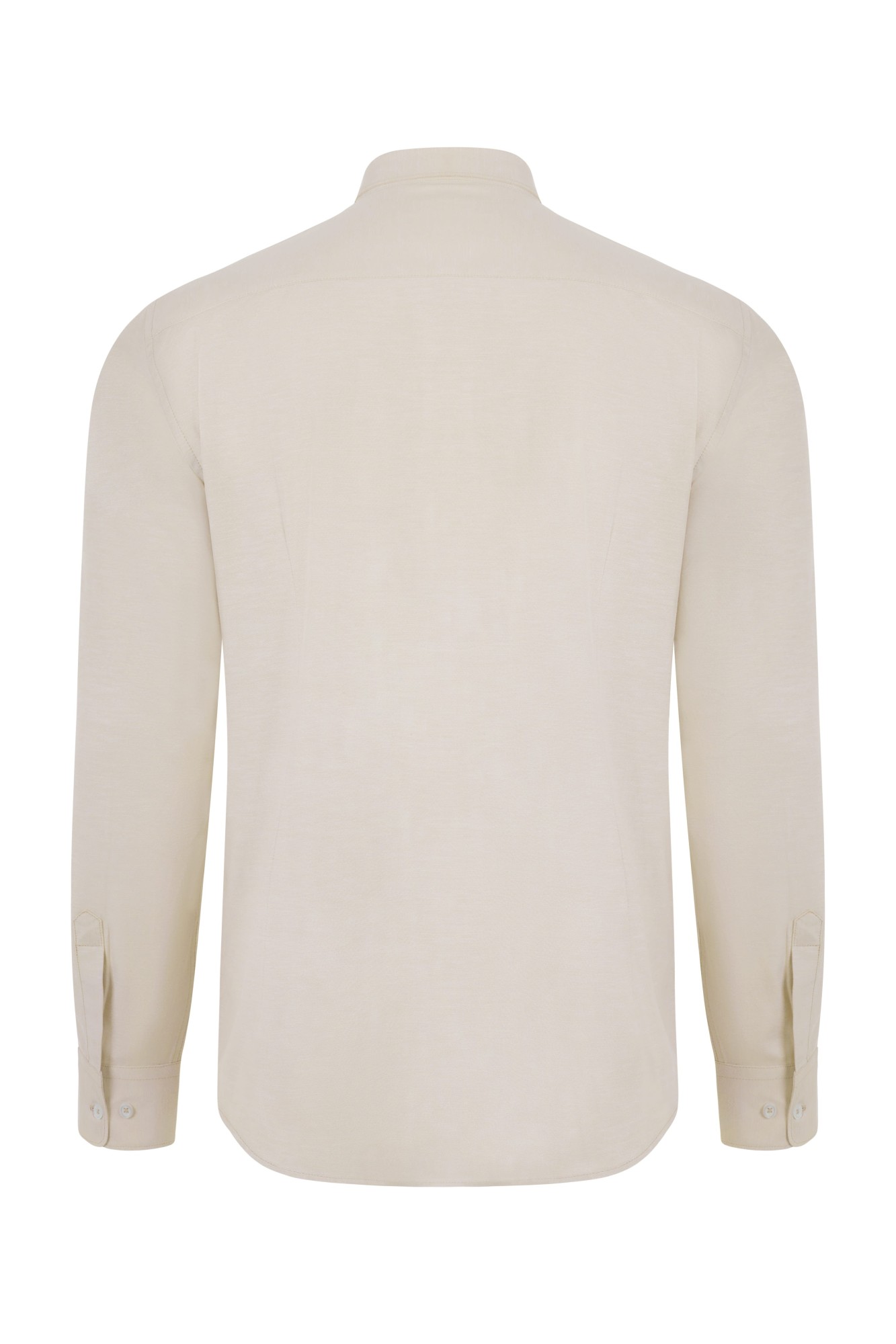 405004S.CAMISA OXFORD ML HOMBRE BEIGE CLARO S