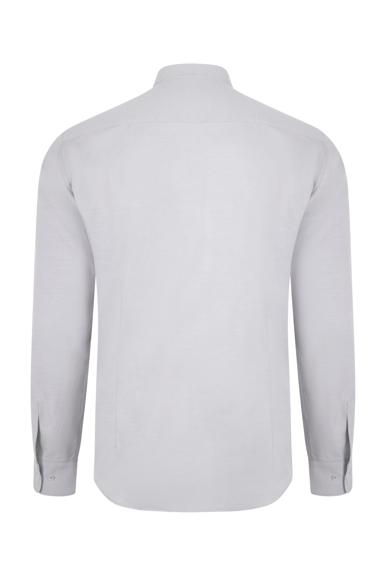 405004S.CAMISA OXFORD ML HOMBRE GRIS HIELO S