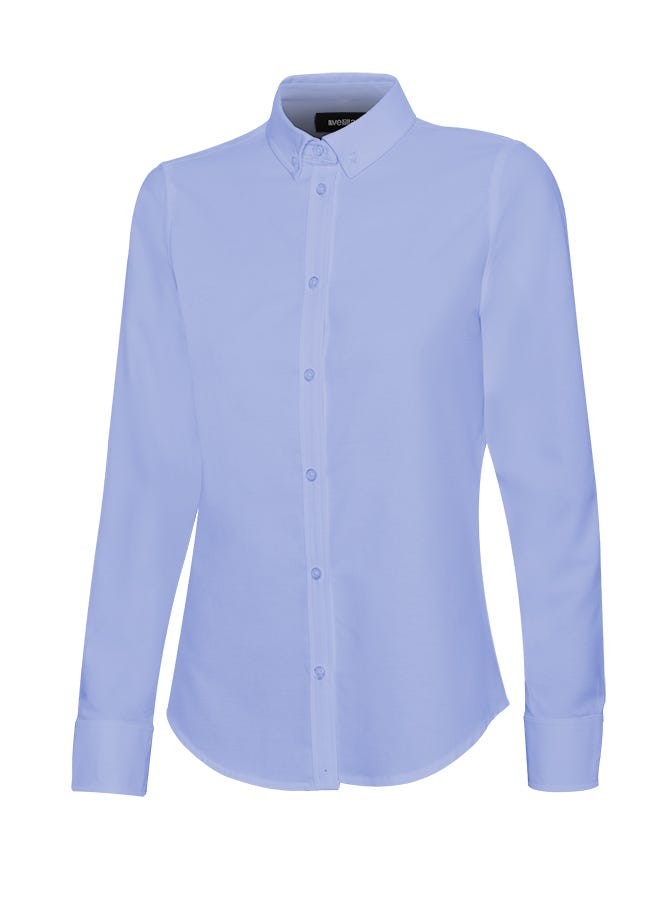 405005S.CAMISA OXFORD ML MUJER CELESTE 2XL