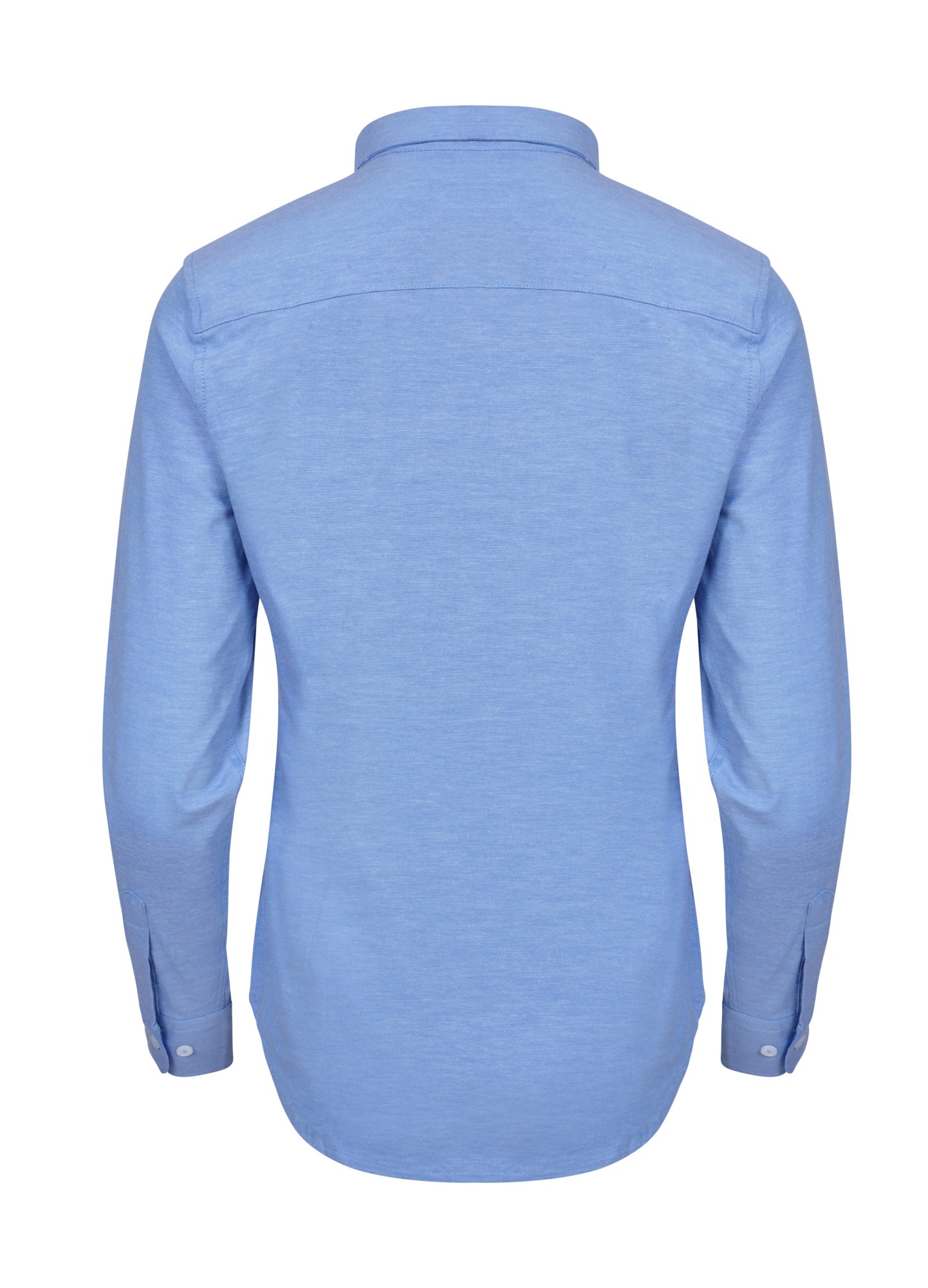 405005S.CAMISA OXFORD ML MUJER CELESTE 2XL